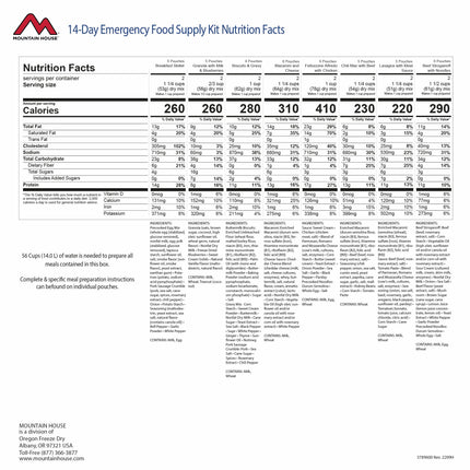 Mountain House 14 Day Emergency Food Supply