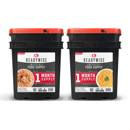 ReadyWise Emergency 1 Month Supply - 2 Bucket Bundle