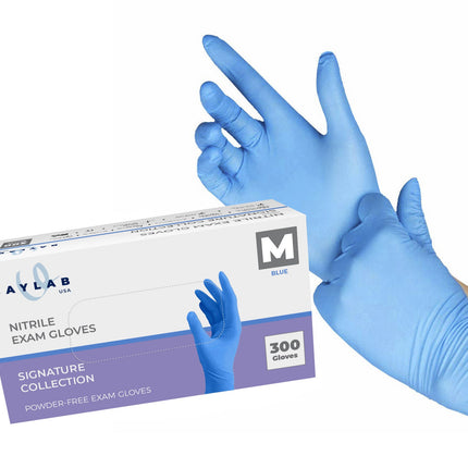 100% Nitrile Exam Gloves - Blue