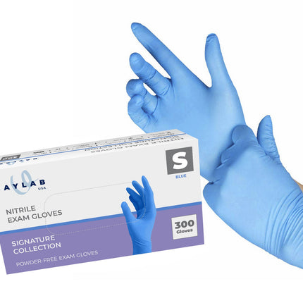 100% Nitrile Exam Gloves - Blue