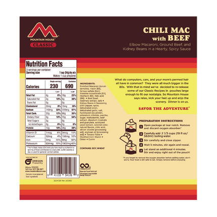 Mountain House Classic Chili Mac with Beef