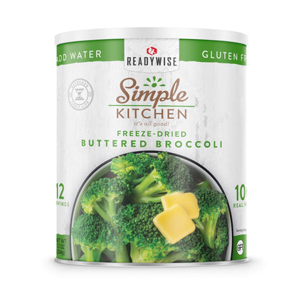 ReadyWise Freeze-Dried Buttered Broccoli - 12 Serving #10 Can