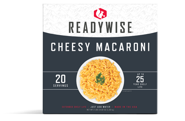 ReadyWise Emergency Food Favorite - Cheesy Macaroni (5 x 4 Serving Pouches)