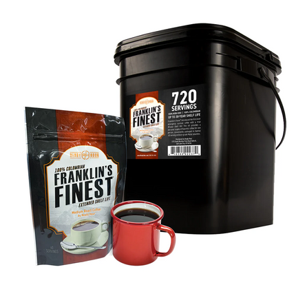 Ready Hour Franklin's Finest Survival Coffee (720 servings, 1 bucket)