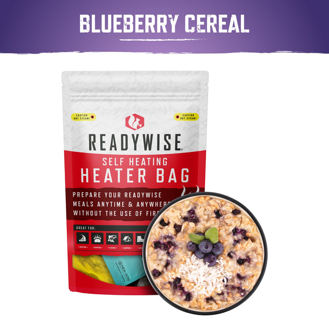 ReadyWise Self Heating Kit - Coconut Blueberry Multi-Grain Cereal + Snack