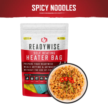 ReadyWise Self Heating Kit - Spicy Asian Style Noodles + Snack