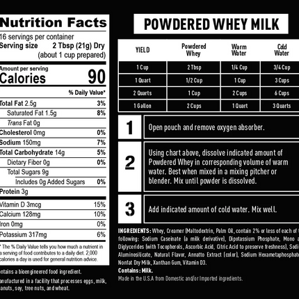 Ready Hour Powdered Whey Milk Bucket (144 servings, 9 pk.)