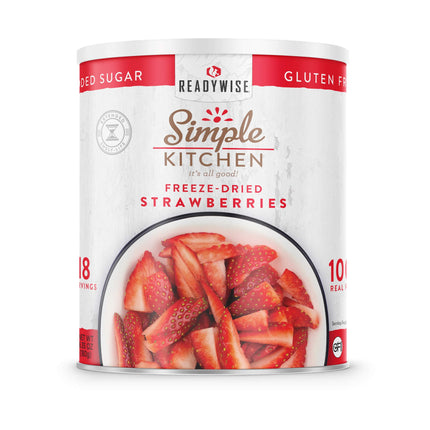 ReadyWise Freeze-Dried Sliced Strawberries - 18 Serving #10 Can