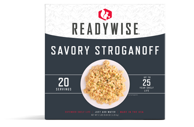 ReadyWise Emergency Food Favorite - Savory Stroganoff (5 x 4 Serving Pouches)